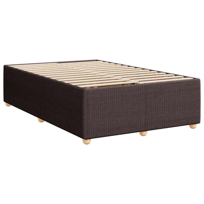LED Boxspring Bed met Matras Donkerbruin 120 x 190 cm Stof