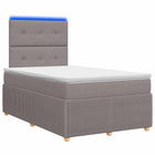 Boxspringbed 120x190 cm taupe met LED en matras