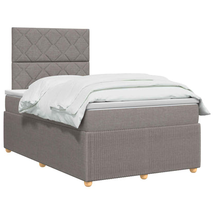 LED Boxspring Bed met Matras Taupe 120 x 190 cm Stof