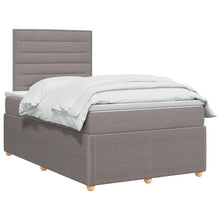 LED Boxspring Bed met Matras Taupe 120 x 200 cm Stof