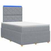 Boxspring bed met matras 120x200 cm lichtgrijs