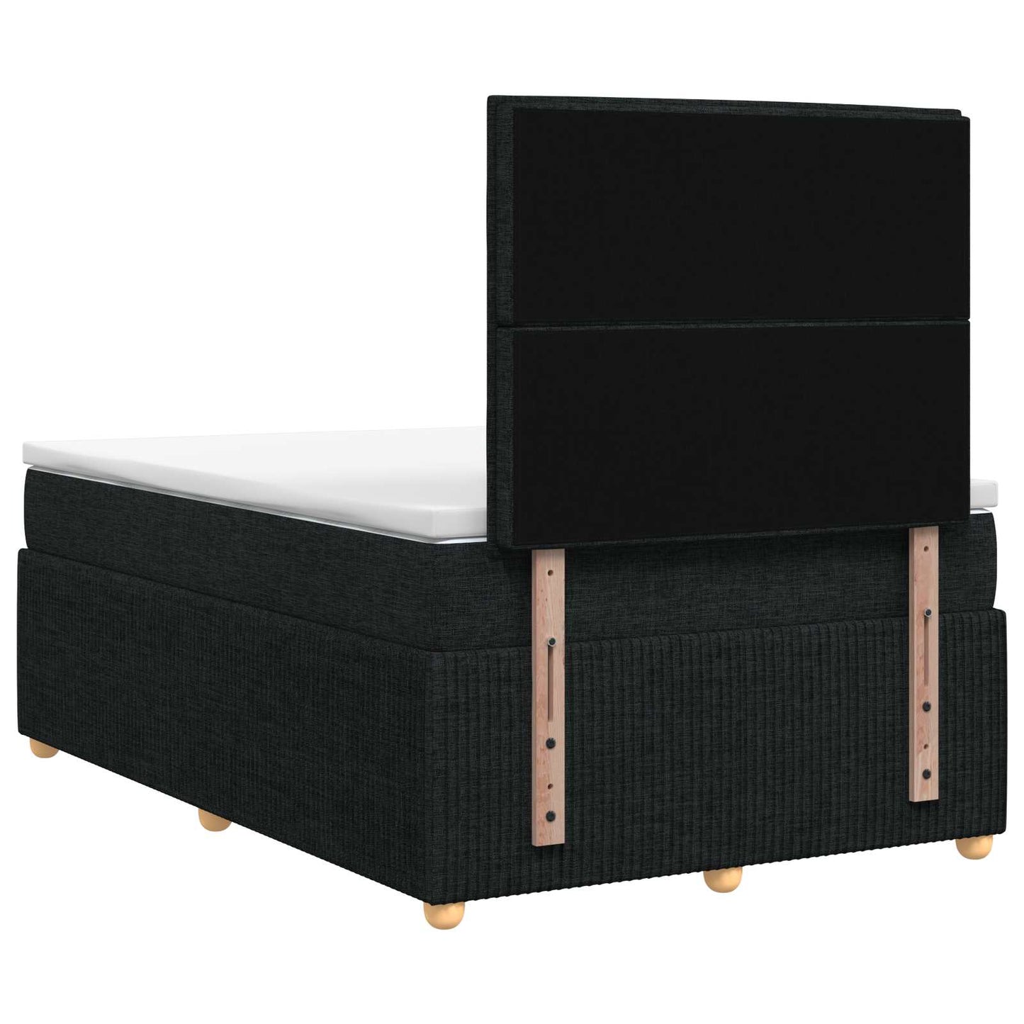 LED Boxspring Bed met Matras Zwart 120 x 200 cm Stof