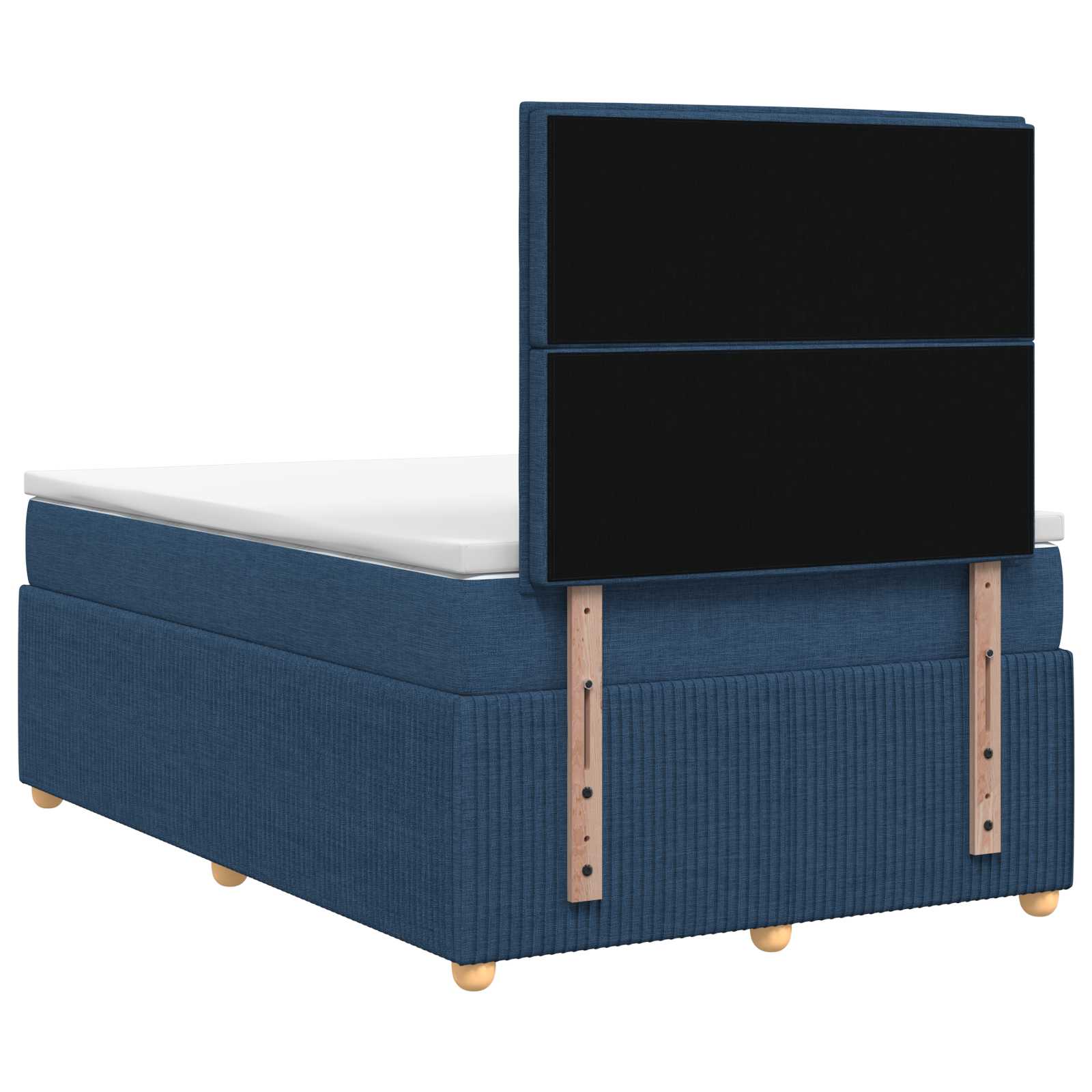 LED Boxspring Bed met Matras Blauw 120 x 200 cm Stof