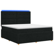 Boxspring bed zwart 140x190 cm met LED matras