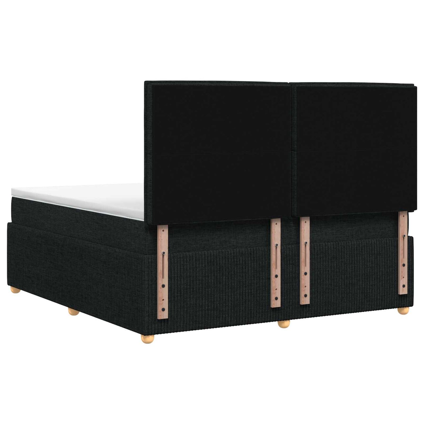 LED Boxspring Bed met Matras Zwart 160 x 200 cm Stof