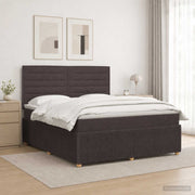 Boxspring led bed 140x190 cm donkerbruin
