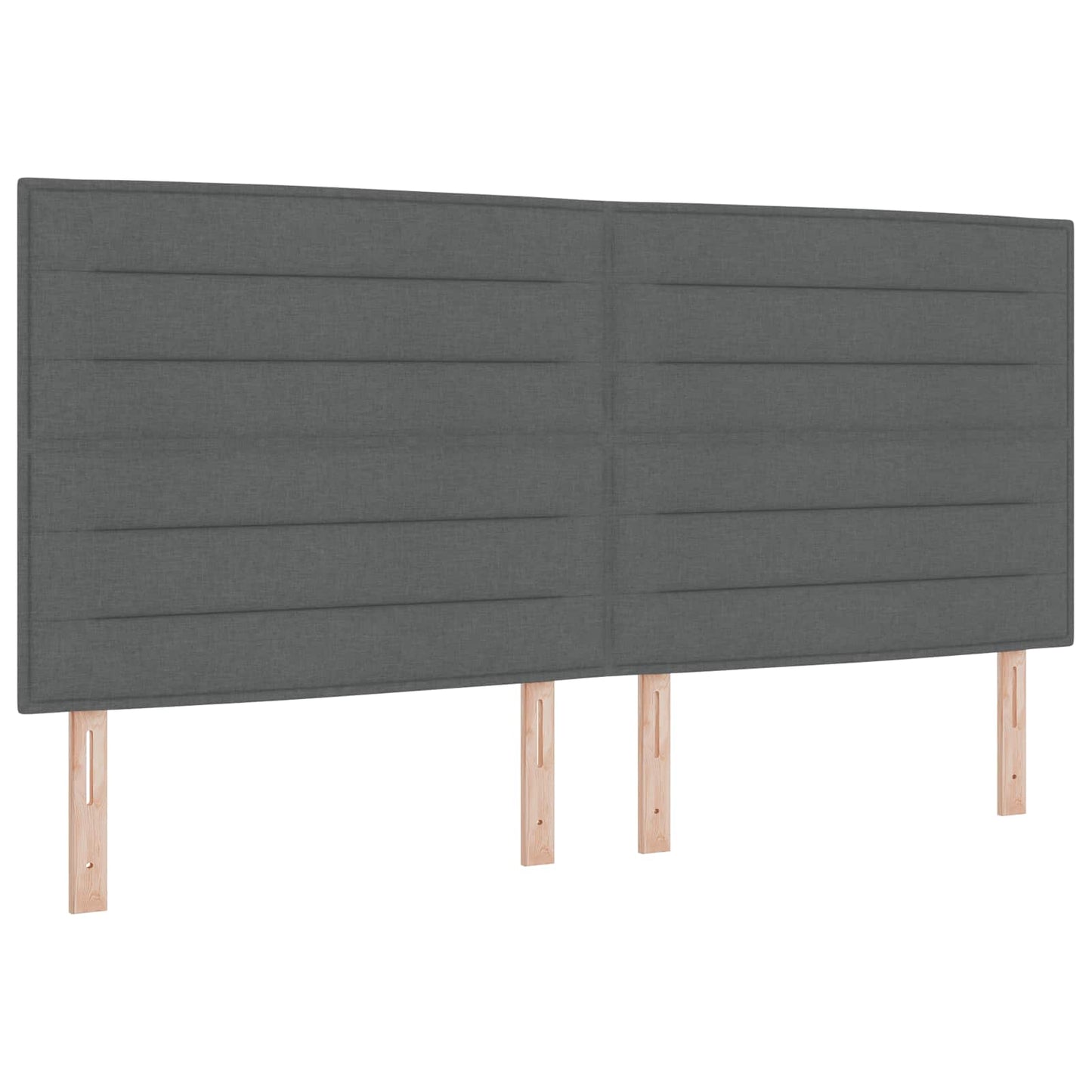 LED Boxspring Bed met Matras Donkergrijs 200 x 200 cm Stof