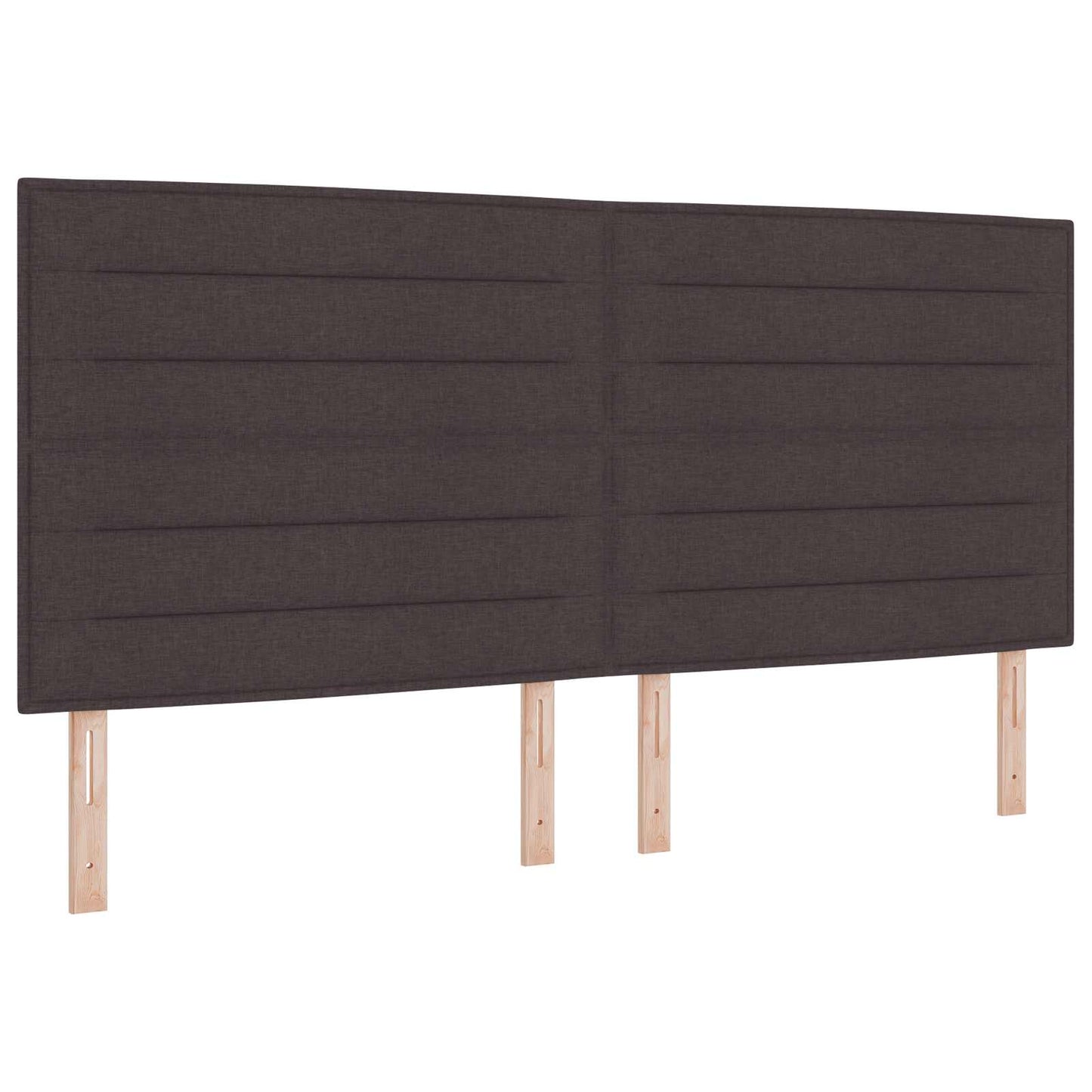 LED Boxspring Bed met Matras Donkerbruin 200 x 200 cm Stof