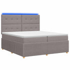 Boxspring bed met matras 200x200 cm taupe