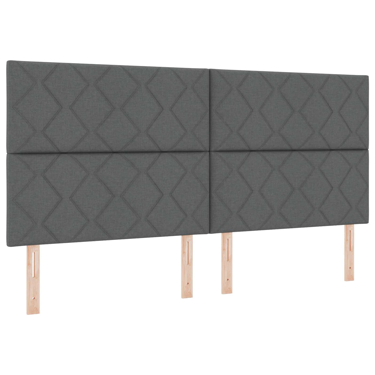LED Boxspring Bed met Matras Donkergrijs 200 x 200 cm Stof
