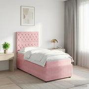 Boxspring bed met matras roze 80x200 cm fluweel