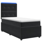Boxspring bed met matras 80x200 cm zwart fluweel