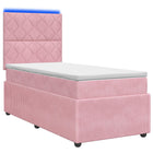 Boxspring bed met matras 80x200 cm roze fluweel