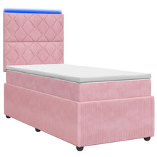 LED Boxspring Bed met Matras Roze 80 x 200 cm Fluweel