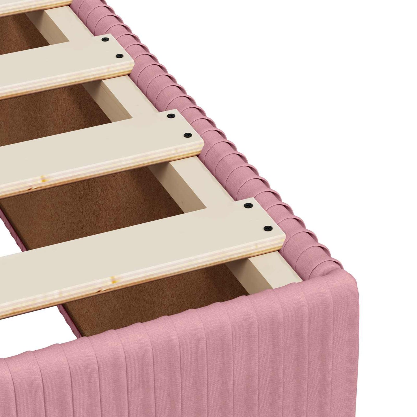LED Boxspring Bed met Matras Roze 90 x 190 cm Fluweel
