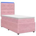 Boxspring bed met matras roze 90x190 cm fluweel