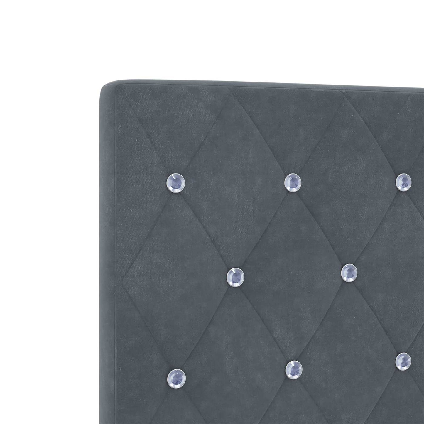 LED Boxspring Bed met Matras Donkergrijs 100 x 200 cm Fluweel
