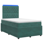 Boxspringbed 120x190 cm donkergroen fluweel met LED en opbergruimte