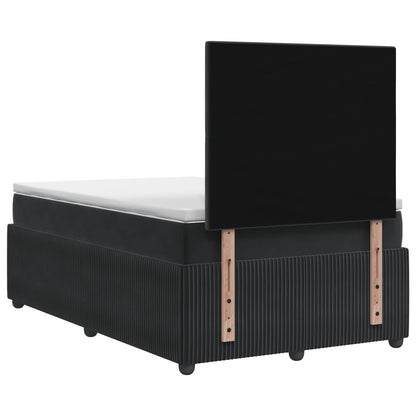 LED Boxspring Bed met Matras Zwart 120 x 190 cm Fluweel