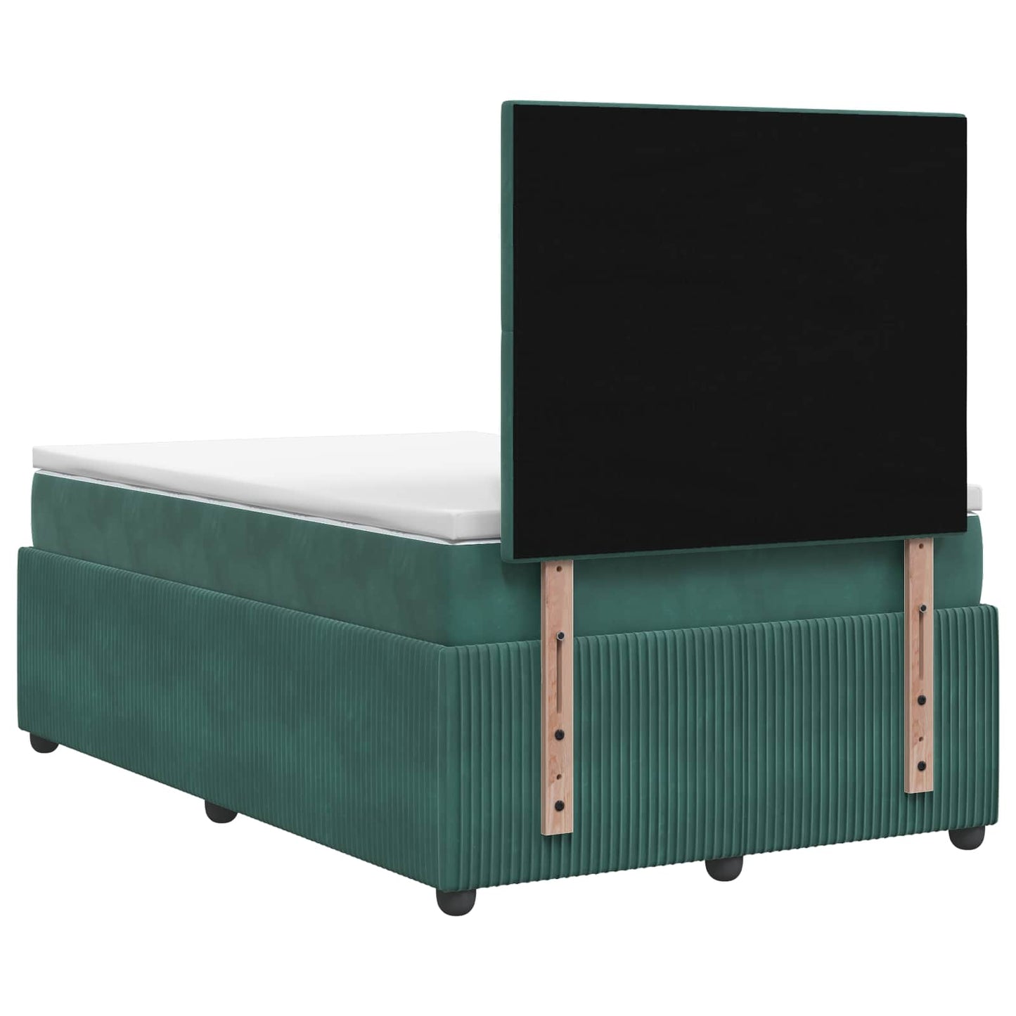 LED Boxspring Bed met Matras Donkergroen 120 x 190 cm Fluweel