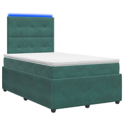 Boxspring bed met matras 120x200 cm donkergroen fluweel
