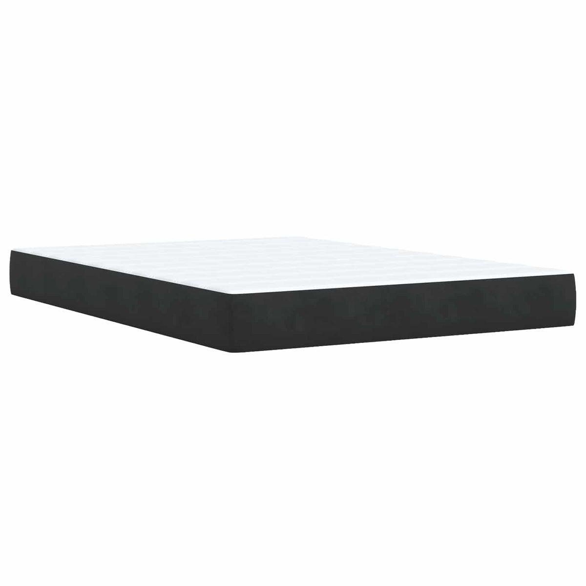 LED Boxspring Bed met Matras Zwart 140 x 190 cm Fluweel
