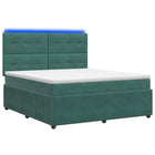 Boxspring bed met matras 160x200 cm donkergroen fluweel