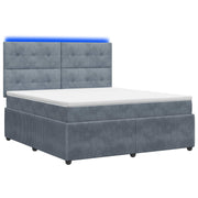 Boxspring bed met matras 180x200 cm donkergrijs fluweel