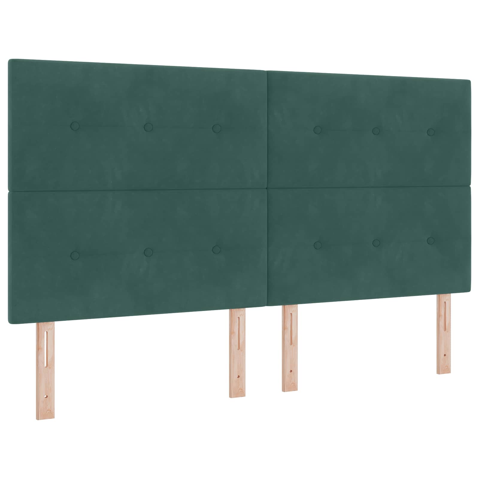 LED Boxspring Bed met Matras Donkergroen 180 x 200 cm Fluweel