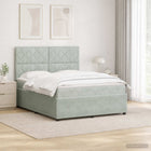 Boxspring bed met matras 160x200 cm lichtgrijs
