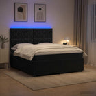 Boxspring bed met matras 180x200 cm zwart fluweel