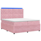 Boxspring bed met matras 200x200 cm roze fluweel