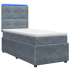 Boxspring bed met matras 90x190 cm donkergrijs