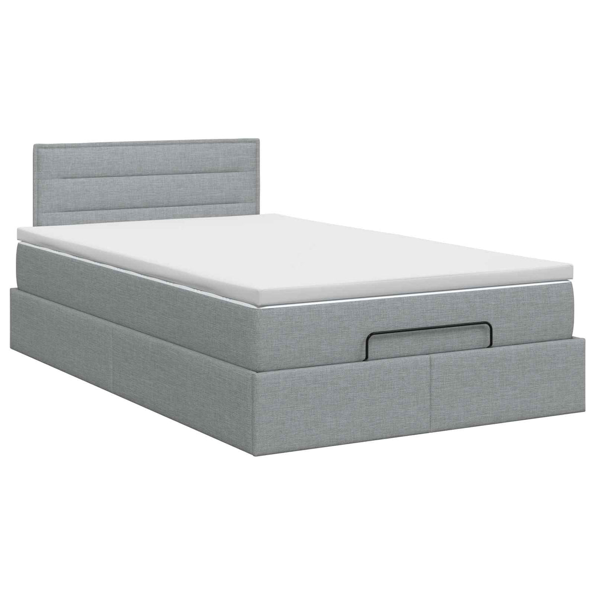 Ottoman bed met matras Lichtgrijs 120 x 200 cm Stof