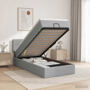 Ottoman bed met opbergruimte 100x200 cm lichtgrijs