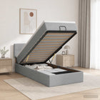 Ottoman bed met matras 80x200 cm lichtgrijs