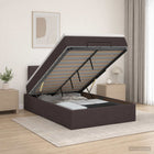 Ottoman bed met matras 120x200 cm donkerbruin stof