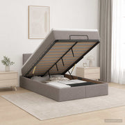 Ottoman bed met opbergruimte 120x190 cm taupe