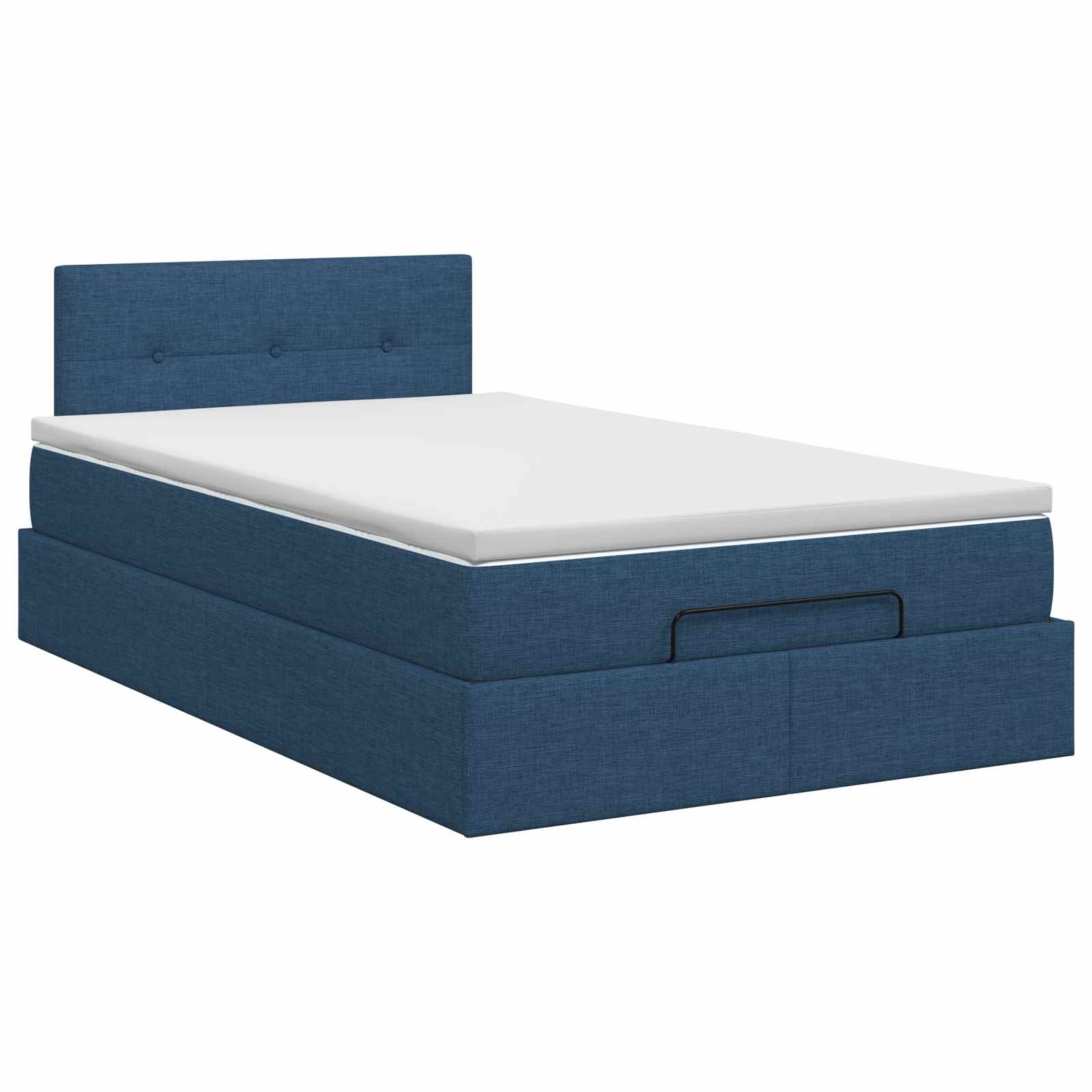 Ottoman bed met matras met hoofdeinde Blauw 120 x 190 cm Stof