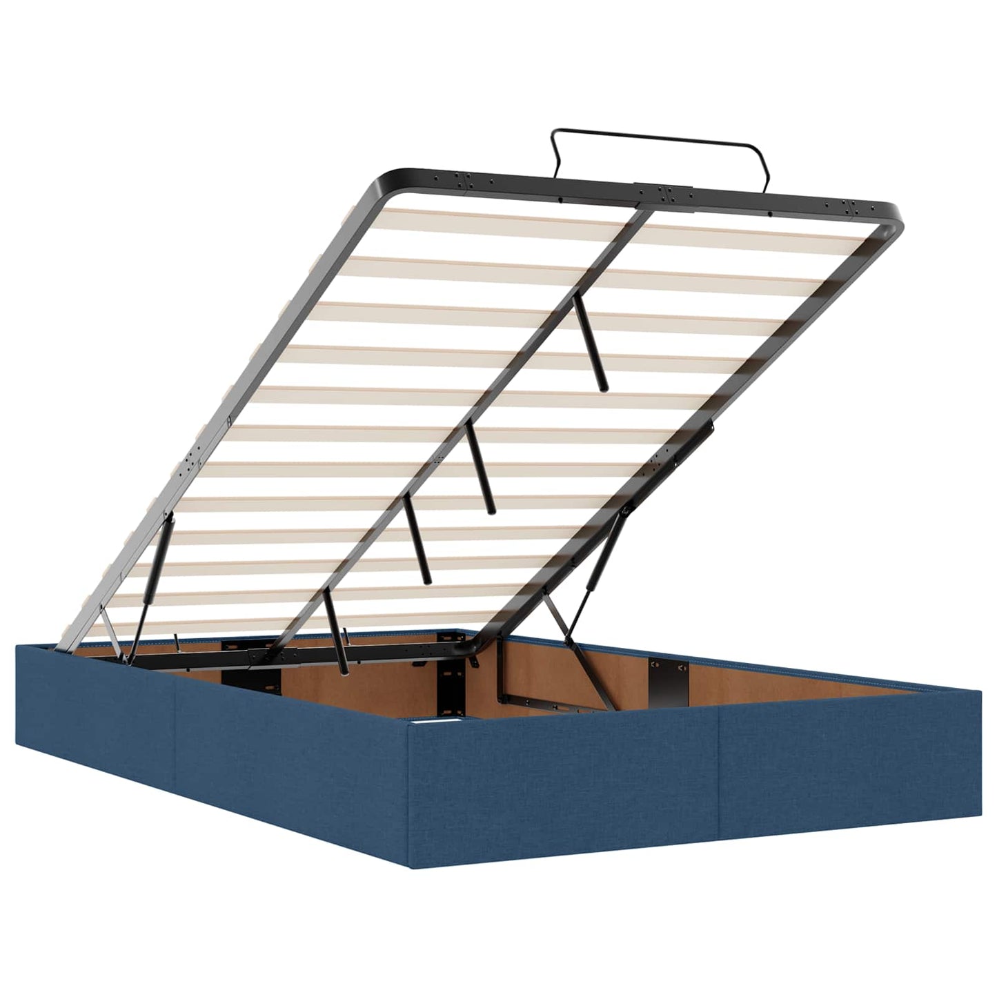 Ottoman bed met matras met hoofdeinde Blauw 120 x 190 cm Stof