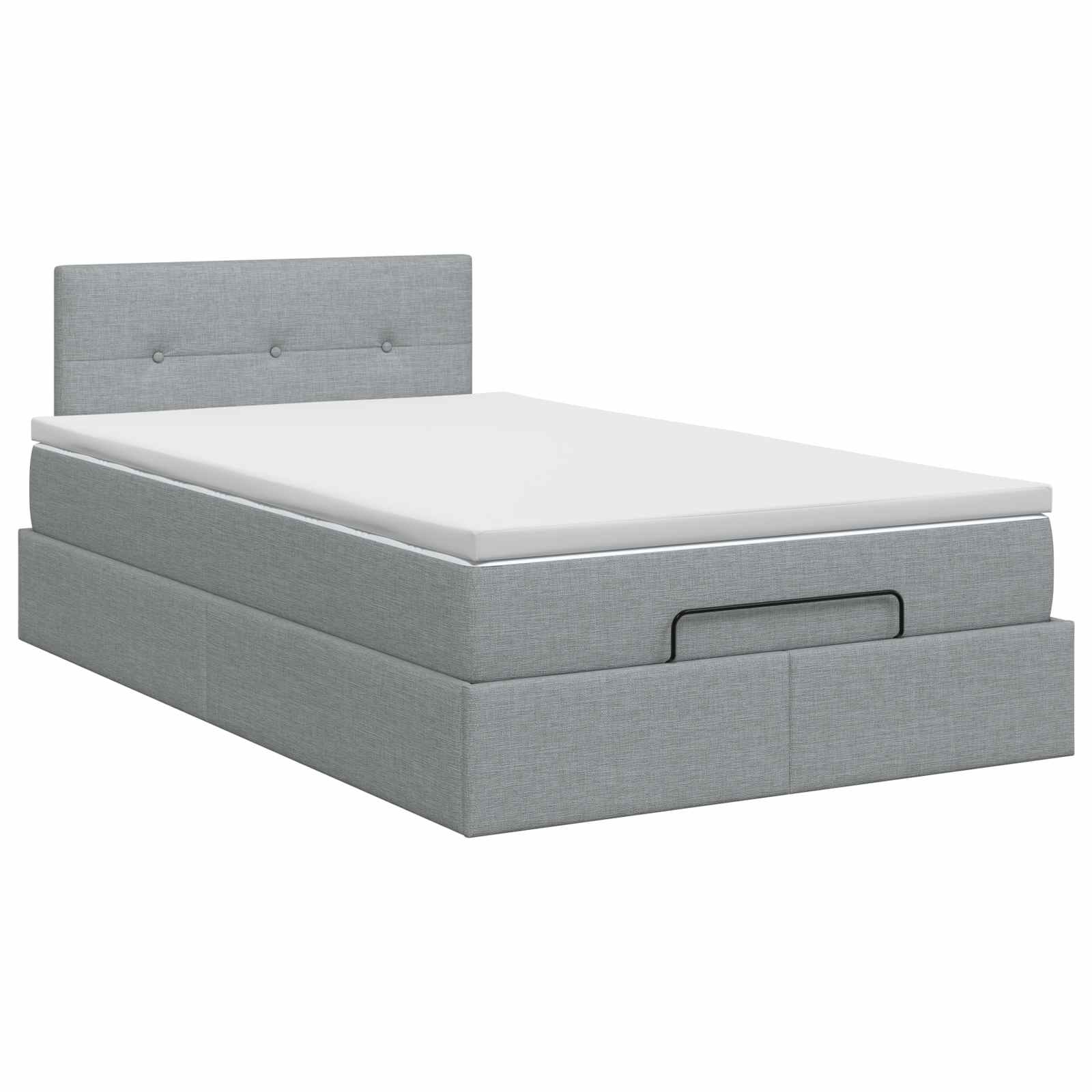 Ottoman bed met matras Lichtgrijs 120 x 200 cm Stof