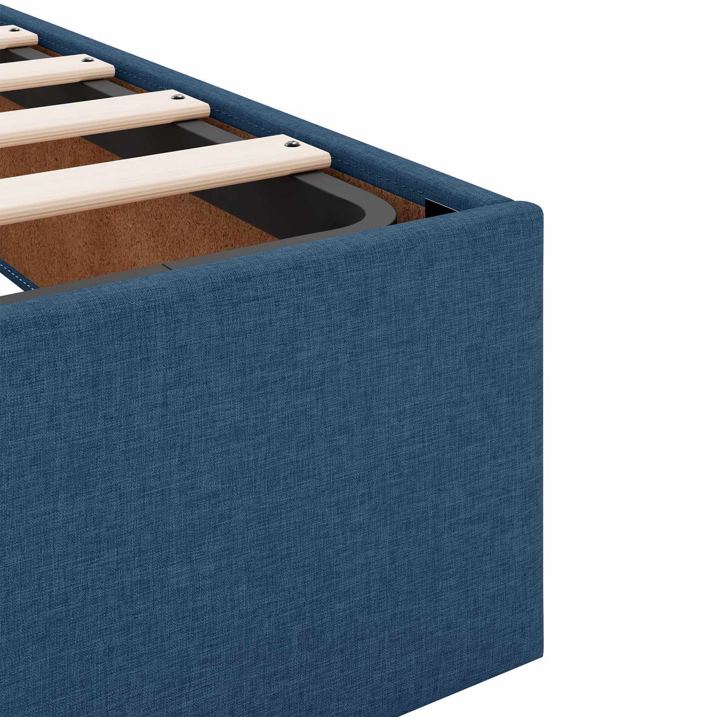 Ottoman bed met matras met hoofdeinde Blauw 120 x 200 cm Stof