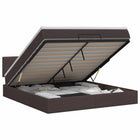 Ottoman bed met matras 140x200 cm donkerbruin