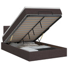 Ottoman bed met matras Donkerbruin 120 x 190 cm Stof