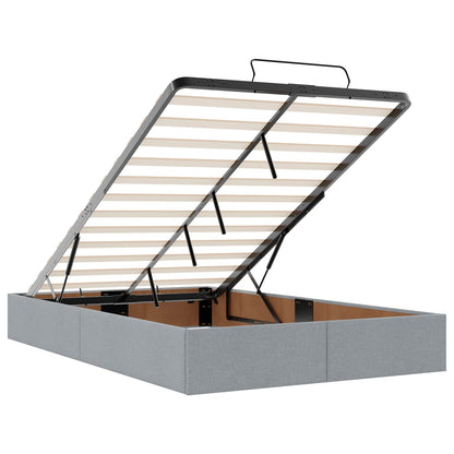 Ottoman bed met matras Lichtgrijs 120 x 200 cm Stof