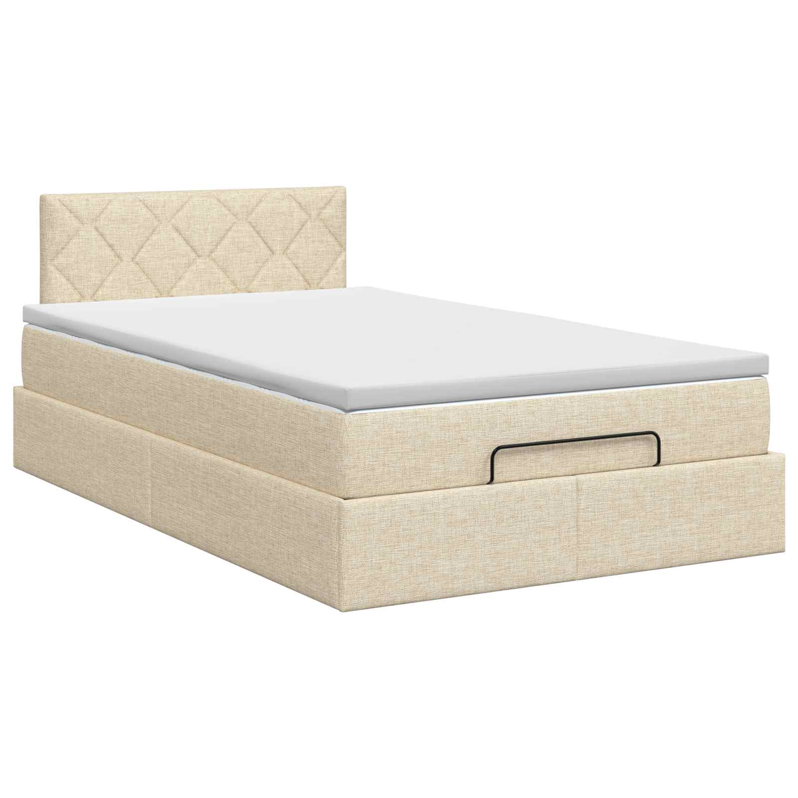 Ottoman bed met matras Crèmekleurig 120 x 200 cm Stof