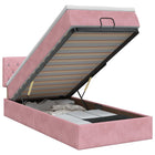 Ottoman bed met matras met hoofdeinde Roze 80 x 200 cm Fluweel