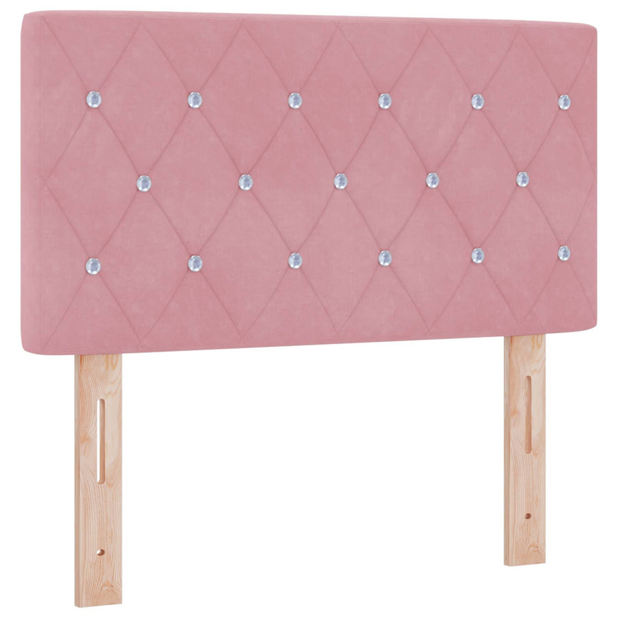 Ottoman bed met matras met hoofdeinde Roze 80 x 200 cm Fluweel