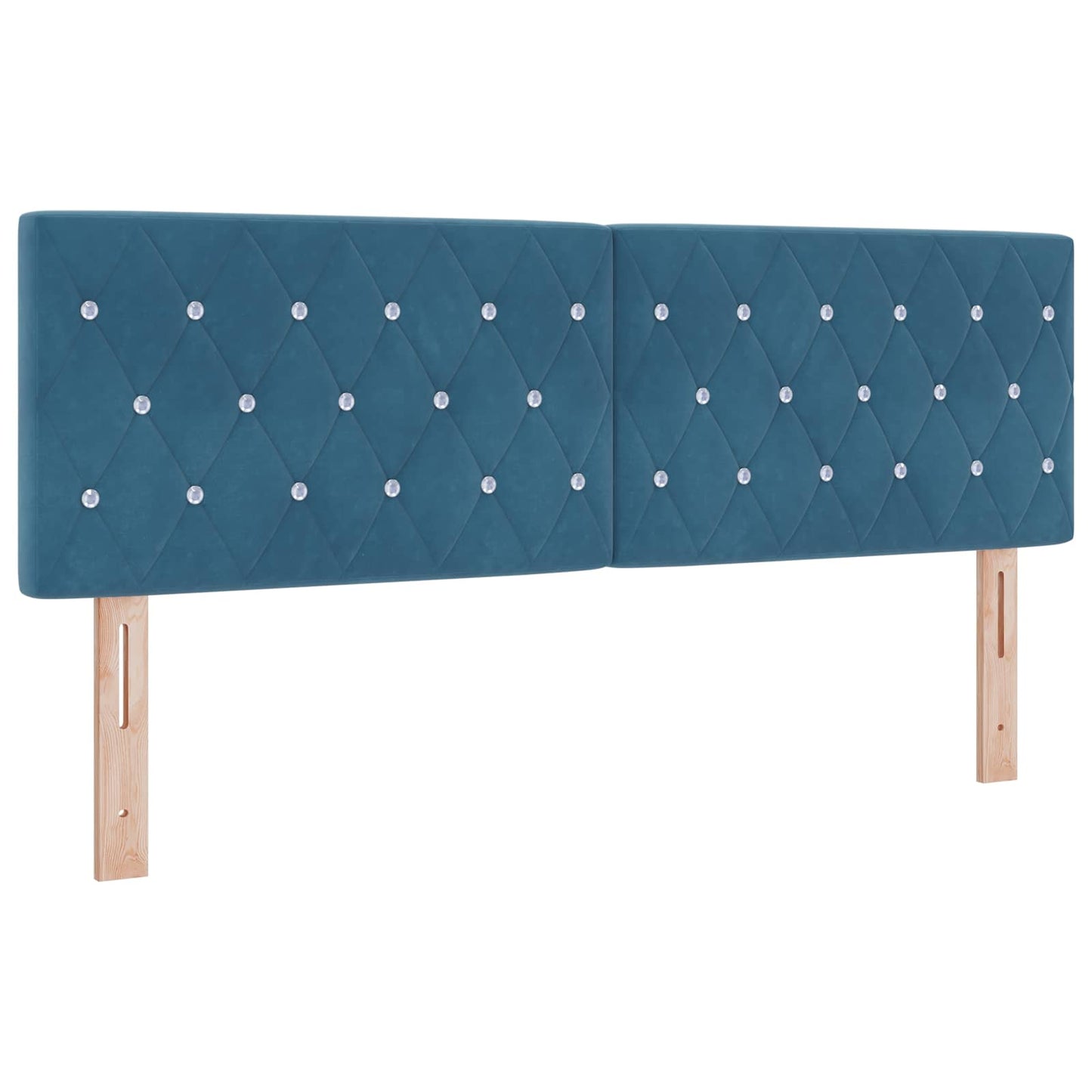 Ottoman bed met matras Donkerblauw 160 x 200 cm Fluweel