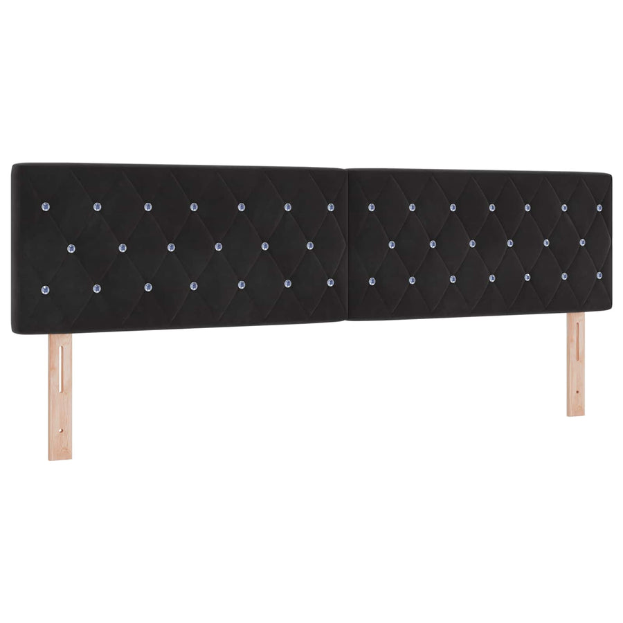 Ottoman bed met matras Zwart 180 x 200 cm Fluweel